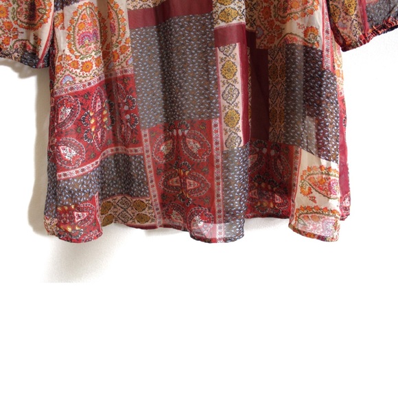 DR2 Daniel Rainn Mixed Pattern Bohemian Dress Small - Picture 6 of 8